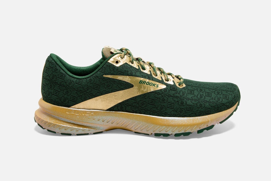 Brooks Launch 7 Womens UK - Road Running Shoes - Green/Gold 332-UCKQRP